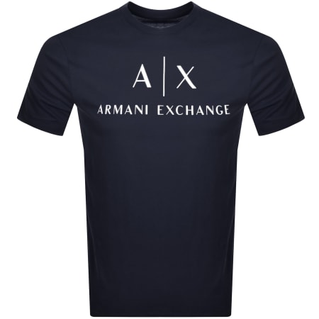 Armani Exchange Logo T Shirt Navy | Mainline Menswear United